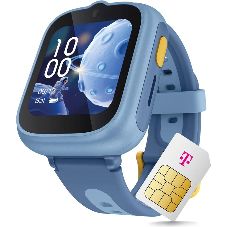 TCL Movetime Family Watch MT48, Smartwatch mit LTE, GPS und HD-Touch-Display, blau
