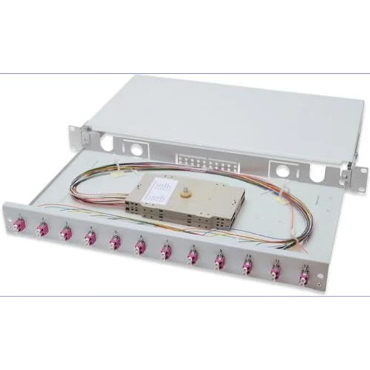 Digitus DN-96331-4 LWL-Patchpanel, 12 Port LC, 1 HE, vollmetallgehäuse, spleißfertig mit Spleißkassetten – Bild 4