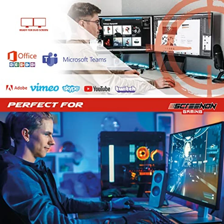 ScreenOn - Ryzen 5 5600G - 1TB M.2 SSD - Onboard Radeon Vega 7 - Gaming PC A40113 - WiFi – Bild 5