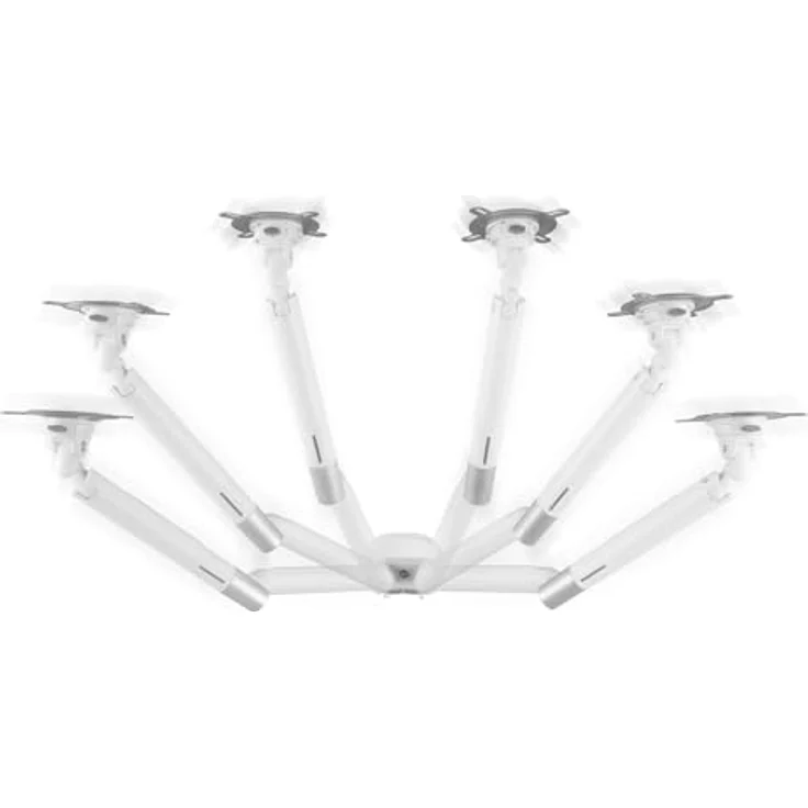 One for All Design Universal-Doppelmonitorarm (DM7220) Weiss - Tragkraft bis zu 9 kg pro Bildschirm, Kabelmanagementsystem – Bild 5