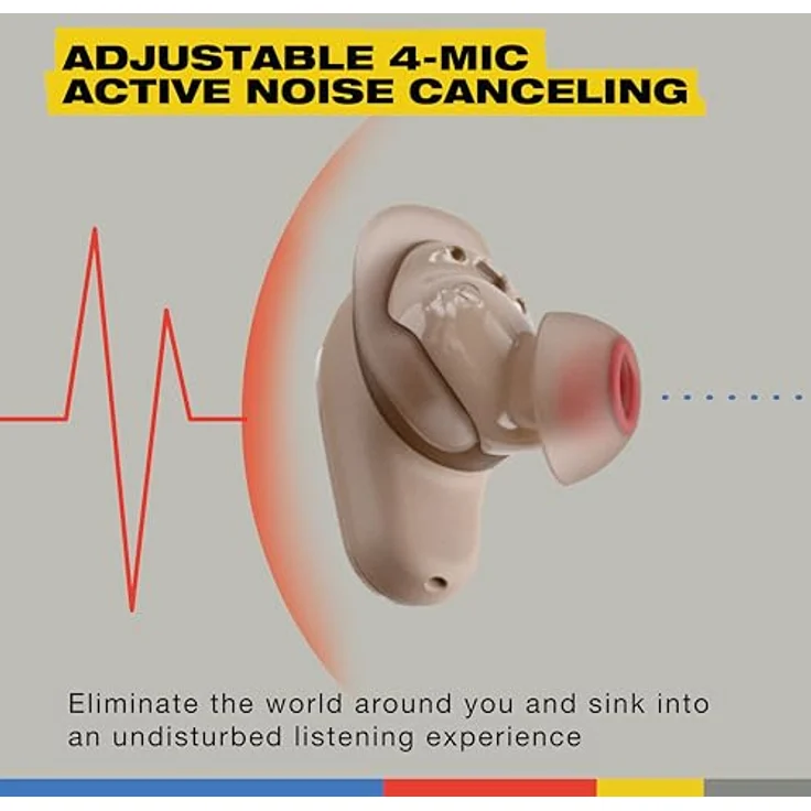 Skullcandy Method 360 ANC Wireless-Ohrhörer, Sound by Bose, Bluetooth-Kopfhörer mit 40 Stunden Akkulaufzeit, schweiß- und wasserresistent - Primer – Bild 3