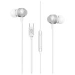 ISY IIE 1102-WT, Kabelgebundene In-ear Kopfhörer mit Type-C Anschluss und Silikon-Ohrstöpseln, Weiß