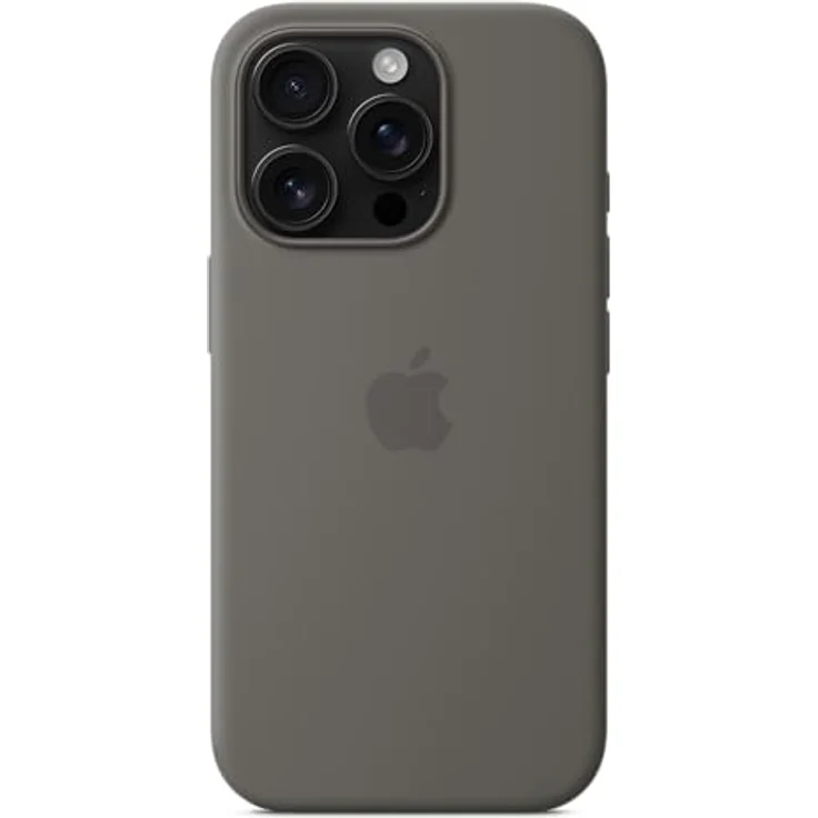 Apple iPhone 16 Pro Silikon Case mit MagSafe – Steingrau, recyceltes Silikon, kompatibel mit kabellosem Laden – Bild 4