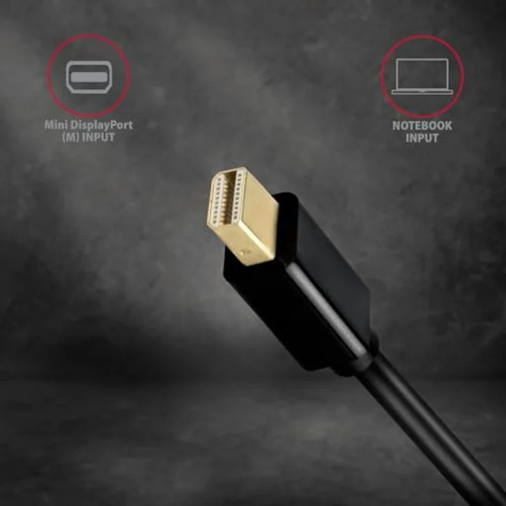 AXAGON RVDM-HI14N Mini-DisplayPort zu HDMI Adapter, 4K/30 Hz, 15 cm, schwarz – Bild 4