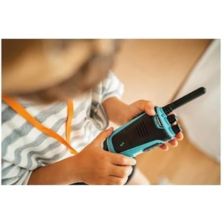 KIDYWOLF Walkie-Talkies mit Taschenlampe, Reichweite bis 6 km, blau/rot – Bild 24