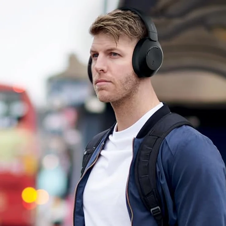 Mixx Audio StreamQ C4, Kabellose Kopfhörer mit 40 Stunden Akkulaufzeit und aktiver Geräuschunterdrückung, Schwarz – Bild 3