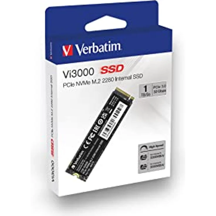 Verbatim Vi3000 NVMe M.2 Internal SSD, internes SSD-Laufwerk mit 1 TB Datenspeicher, Solid State Drive mit PCIe Gen 3 Schnittstelle, schwarz – Bild 5