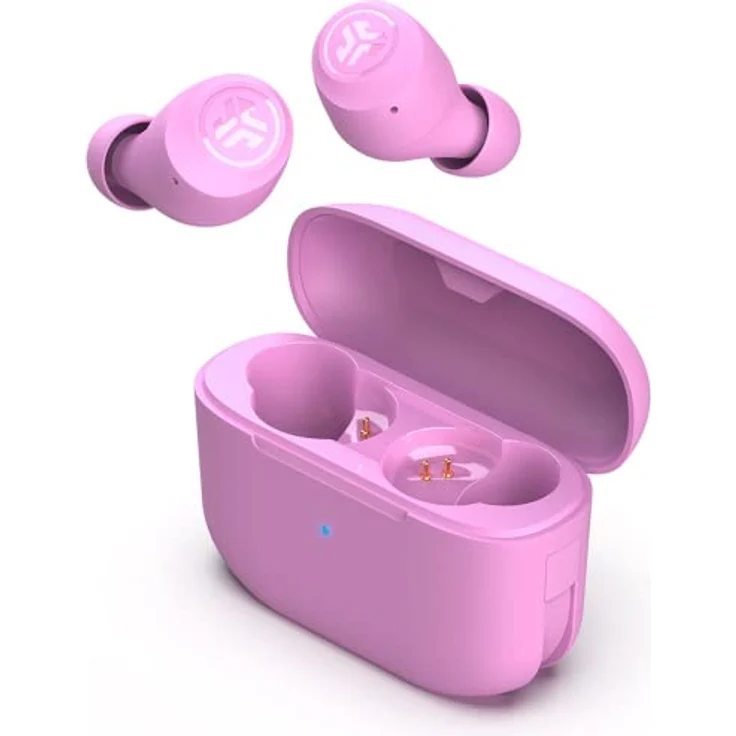 JLab Go Air Pop In Ear Kopfhörer Bluetooth Kabellos, True Wireless Kopfhörer mit Mikrofon, 32+ Stunden Headphones, Ohrhörer Kabellose, Earbuds mit USB Ladebox, Dual Connect, EQ3 Sound, Rosa – Bild 1