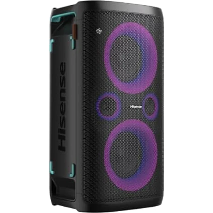 Hisense Party-Lautsprecher Party Storm, 300 W Bluetooth-Lautsprecher mit 15 Std. Akkulaufzeit, wasserdicht IPX4, Karaoke-Modus und kabellosem Ladegerät – Bild 1