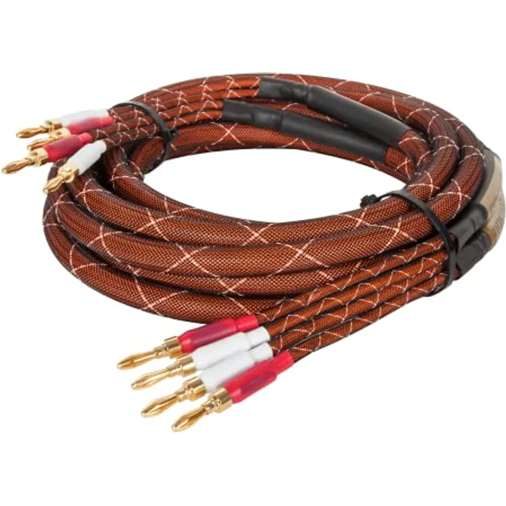 Lautsprecherkabel 3.0 Krüger&Matz (Bananenstecker), Schwarz und Rot