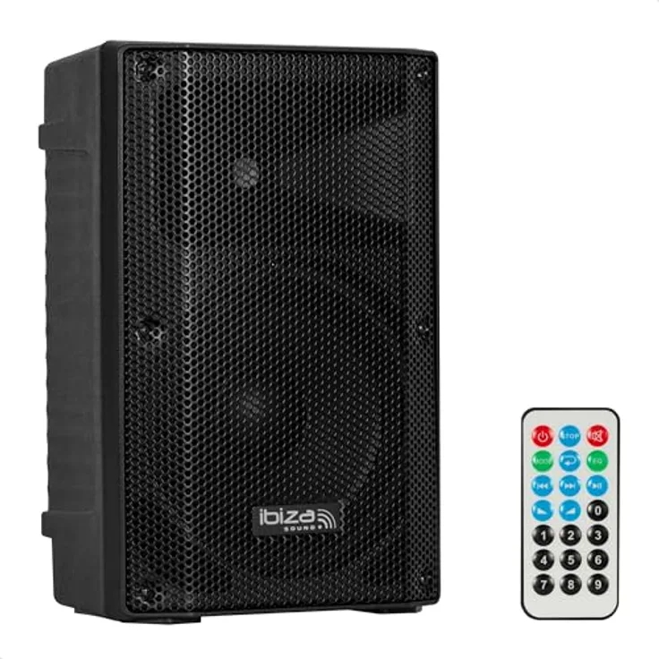 Ibiza XTK10A-MKII, Aktiver 10"/25cm SONO-Lautsprecher mit 25mm Kompressionshochtöner, Bassreflexsystem, USB, SD, Bluetooth, TWS, schwarz, ideal für Party, Events, Club, Konferenz, Karaoke