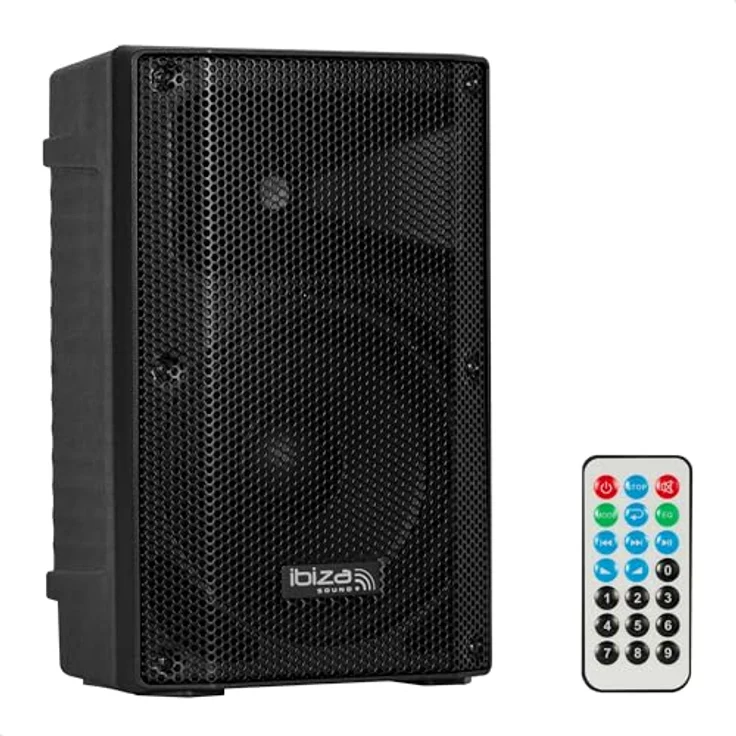 Ibiza XTK10A-MKII, Aktiver 10"/25cm SONO-Lautsprecher mit 25mm Kompressionshochtöner, Bassreflexsystem, USB, SD, Bluetooth, TWS, schwarz, ideal für Party, Events, Club, Konferenz, Karaoke – Bild 1