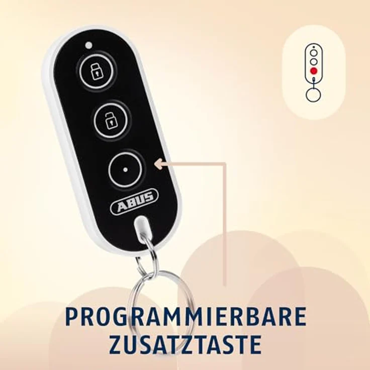 ABUS FUBE45000 Fernbedienung, Universal, IR Wireless, Drucktasten, IP20, Schwarz-Silber – Bild 4