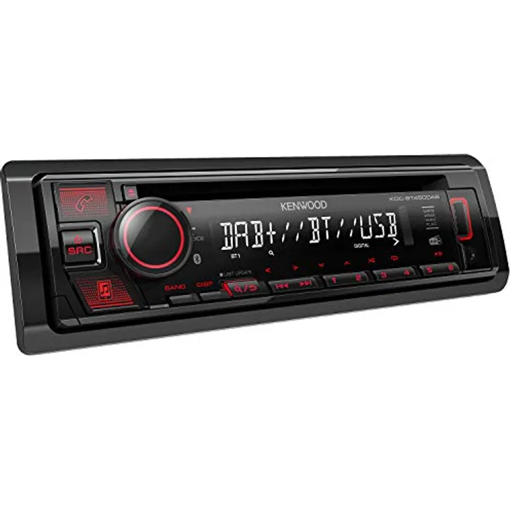 Kenwood KDC-BT450DAB, DAB Radio mit Bluetooth 4.2, Touchscreen und USB Anschluss, schwarz