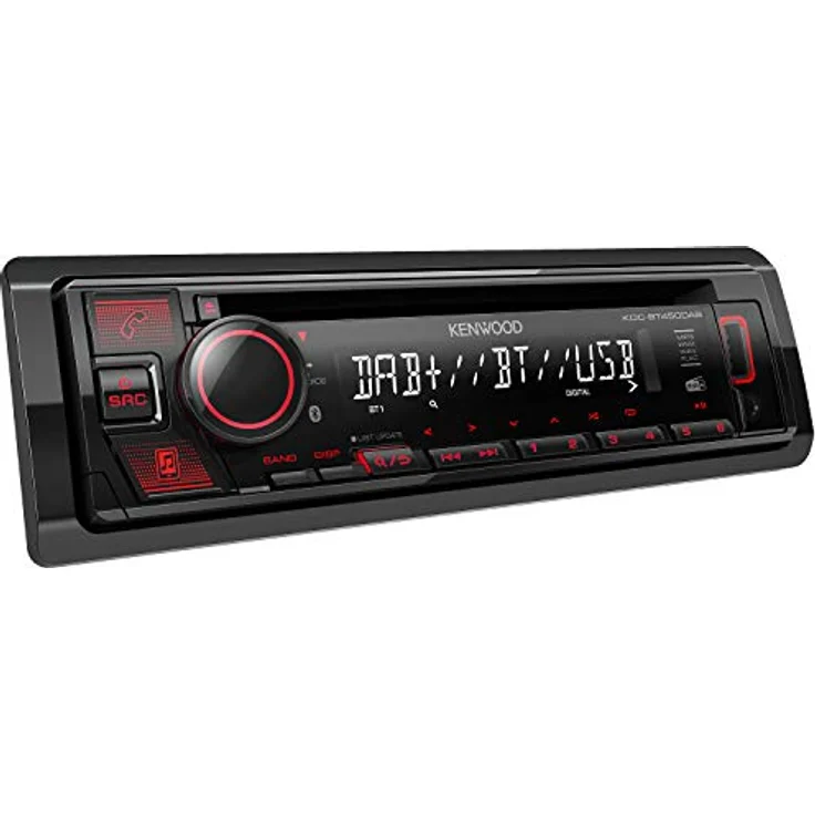 Kenwood KDC-BT450DAB, DAB Radio mit Bluetooth 4.2, Touchscreen und USB Anschluss, schwarz – Bild 1