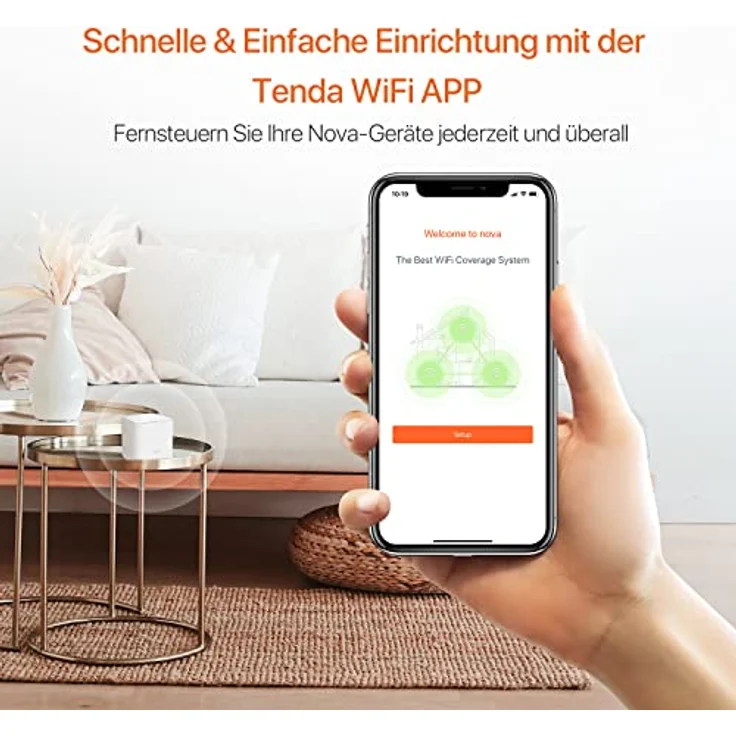 Tenda Nova MW5G (3er Pack) echtes Dual-Band Mesh WLAN (bis zu 300m², 6x Gigabit Ports, AC1200, Gigabit WAN, QoS, MU-MIMO, Beamforming) Ersetzt Router, Powerline & Repeater 3-er Pack weiß – Bild 6