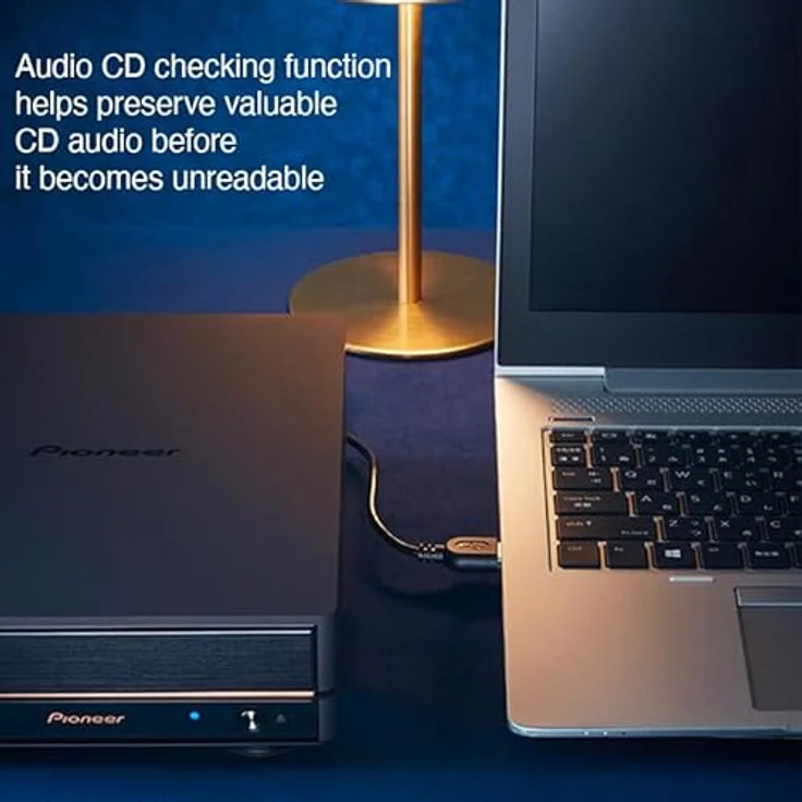 Pioneer BDR-X13E-X Externes Blu-ray-Laufwerk, Premium-Modell mit M-DISC BDXL-Kompatibilität, USB Typ-C, Mattschwarz – Bild 3