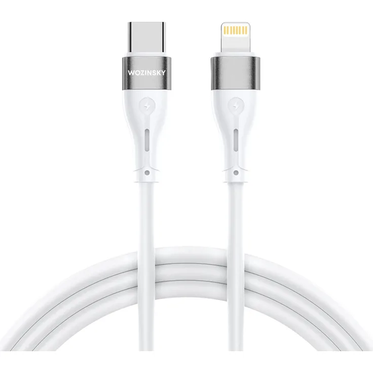 Wozinsky WSTCL1, Premium Lightning auf USB-C Kabel, 27W, 1m, weiß, High-Speed Ladeleistung für Apple Geräte