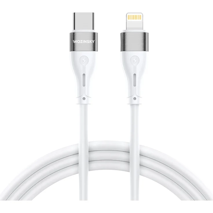Wozinsky WSTCL1, Premium Lightning auf USB-C Kabel, 27W, 1m, weiß, High-Speed Ladeleistung für Apple Geräte