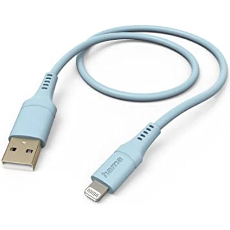 Hama Ladekabel "Flexible", USB-A Lightning, 1,5 m, Silikon, Blau – Bild 2