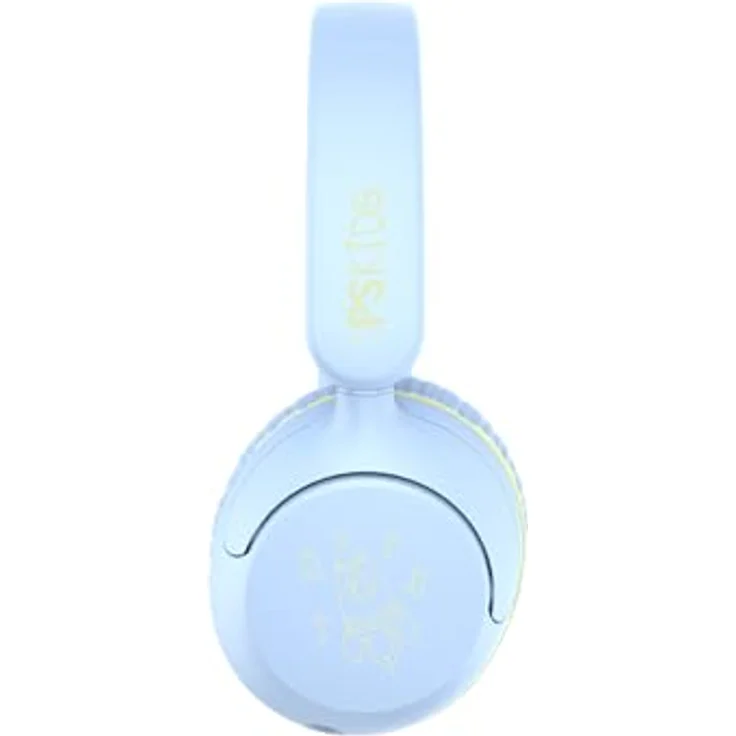 DCU PlaySafe Kids Kinder-Kopfhörer, 3-in-1 mit Bluetooth und Kabel, Lautstärkenbegrenzung 85 dB, 45 Stunden Akkulaufzeit, Blau und Gelb – Bild 3