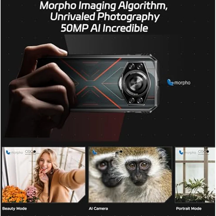 DOOGEE S cyber Smartphone (6.58 Zoll, 50 MP Kamera, Android 14.0, 20 GB+256 GB, 10800mAh, NFC, OTG) – Bild 5