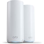 Netgear Orbi 770 Serie Quad-Band WiFi 7 Mesh-Netzwerksystem (RBE772) Router mit 1 Satelliten-Repeater, bis zu 360 m² Abdeckung, 100 Geräten, 2,5-Gig-Internetanschluss (11 GBit/s)