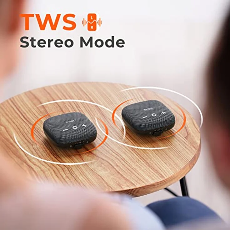 Tribit Bluetooth Portable Lautsprecher StormBox Micro 2 IP67 wasserdichte mit leistungsstarkem kabellosem Stereo-Pairing und integriertem XBass für Outdoor-Reisen und Radfahren – Bild 5