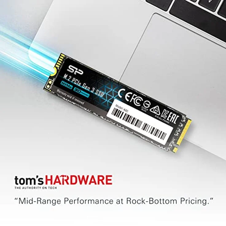 SP Silicon Power PCIe Gen 3x4 & A55 PCIe A60 2 TB SSD-Festplatte, bis zu 2.200 MB/s Lesegeschwindigkeit, 1.600 MB/s Schreibgeschwindigkeit – Bild 5