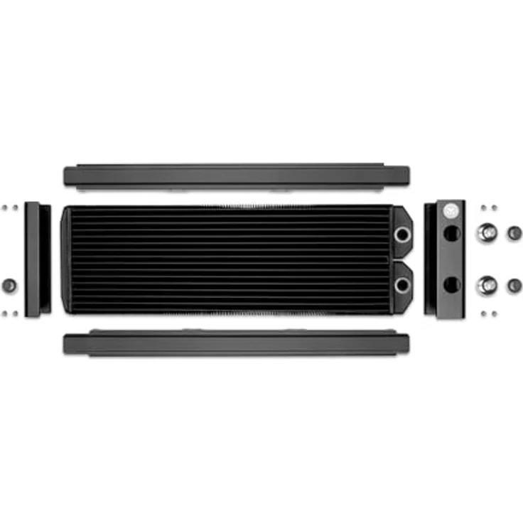 EK Water Blocks EK-Quantum Surface S360, 360mm Heizkörper mit Kupferrohren und 20 FPI Dichte - Black Edition – Bild 5