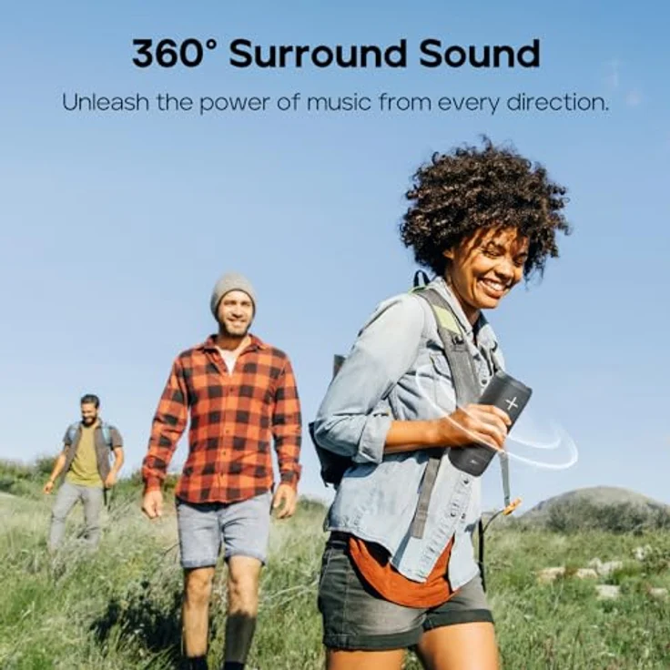 Tribit StormBox 2 Bluetooth-Lautsprecher mit 34W 360° Raumklang, XBass Tech, 24 Stunden Spielzeit, IPX7 wasserdicht, Bluetooth 5.3, TWS Kopplung, tragbarer Funk-Lautsprecher für draußen – Bild 2