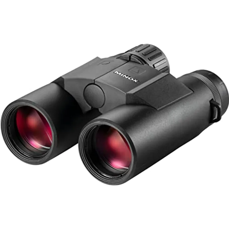 Minox 80408390 XRange 10x42 Binocular mit Entfernungsmesser 2800m Reichweite, Schwarz