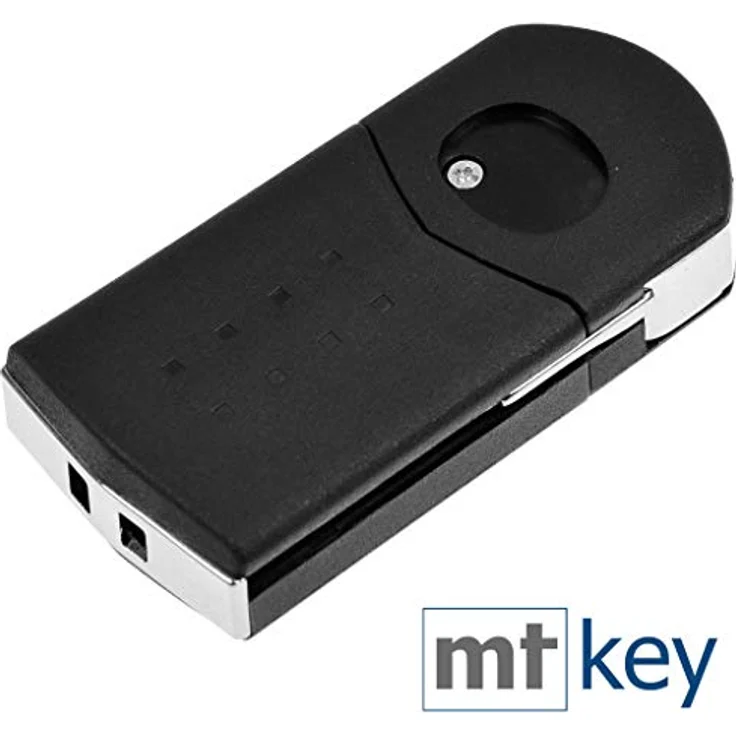 mt-key Auto Klapp Schlüssel Ersatz Gehäuse 3 Tasten mit Rohling und VARTA CR1620 Knopfzelle für Mazda 2 DE, 3 BL, 5 CR, 6 GH, CX-7 ER, MX-5 NC – Bild 3