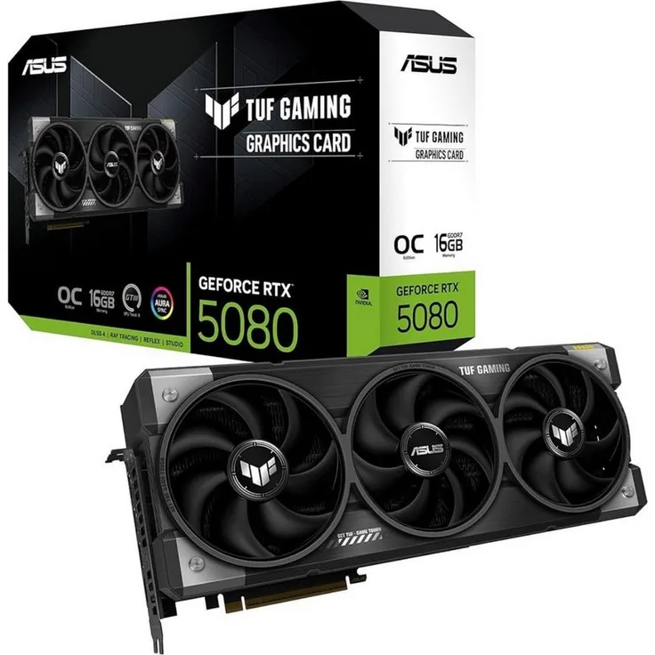Asus ASUS TUF Gaming GeForce RTX 5080 OC Edition 16GB GDDR7 Grafikkarte (16 GB)