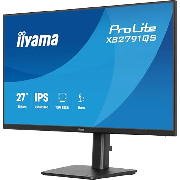 iiyama Prolite XB2791QS-B1 27" QHD IPS LED-Monitor mit Höhenverstellung, Pivot, Adaptive Sync, schwarz – Bild 3