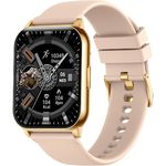 Maxcom - FW25 Arsen Pro Smartwatch - Damen - Frauen - Fitnessuhr - mit Blutdruck-, Herzfrequenz-, Schlafüberwachung und Schrittzähler - Eckig - Elegant - mit Gummiband Gold