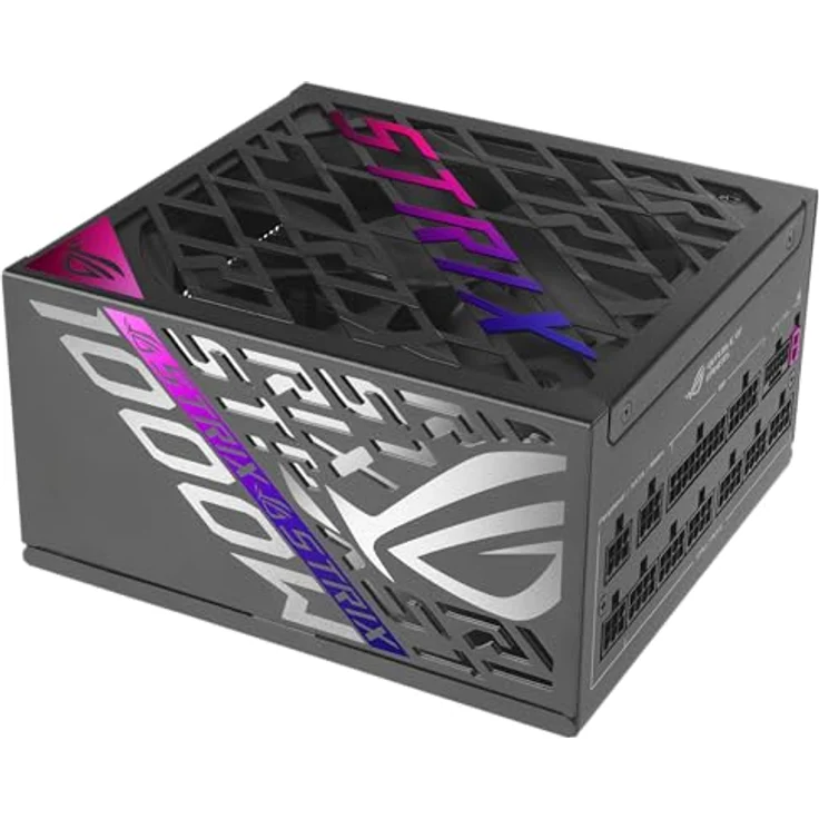 ASUS ROG Strix 1000 W Platinum-Netzteil, 80 Plus Platinum, GAN Mosfet, GPU-First Intelligent Voltage Stabilizer, 10 Jahre Abdeckung, schwarz – Bild 2