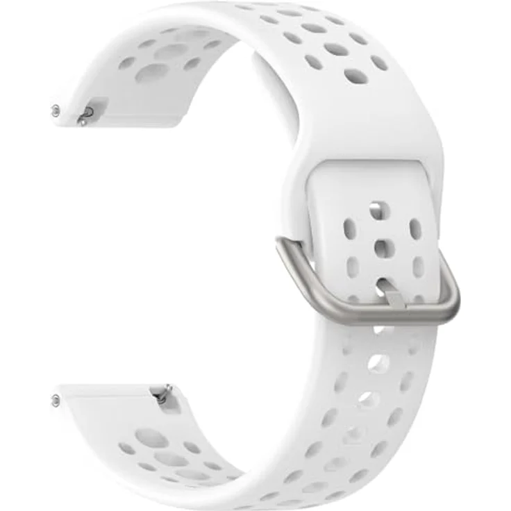 GIOPUEY Armband für Amazfit Bip 6/Bip 5/5 Unity/Balance/Balance 2, Weiches Silikon, Verschleißfest und Atmungsaktiv - weiß – Bild 3