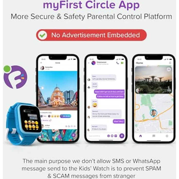 myFirst Fone M1, Smartwatch mit 1,6" AMOLED-Display, blau – Bild 5