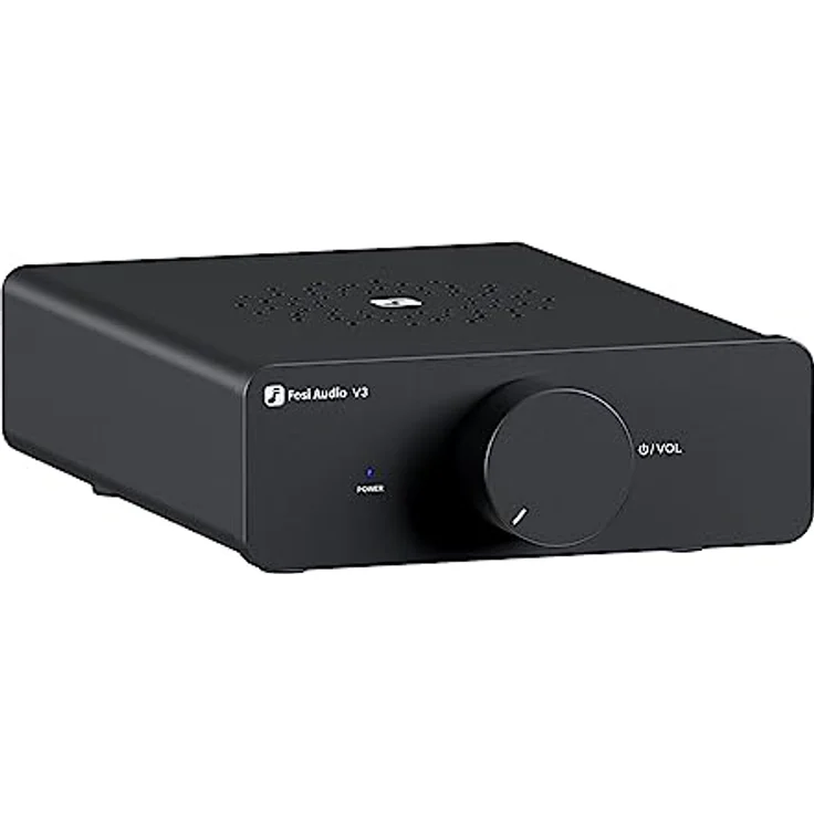 Fosi Audio V3 Mini Verstärker, 300Wx2 Stereo HiFi Verstärker mit TPA3255 Amp Chip & Austauschbare Op-Amps, Class D mit Lautstärkeregelung - Schwarz – Bild 1