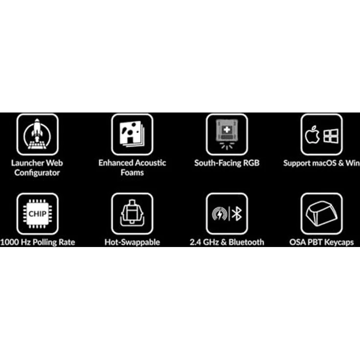 Keychron K8 Max Custom Wireless Mechanische Tastatur 2.4 GHz/Bluetooth/USB-C, Hot-swap, RGB, Aluminiumrahmen, QMK/VIA Programmierbare Makros, PBT Keycaps, für Mac Windows, Super Red Switch, QWERTY US, Aluminium – Bild 4