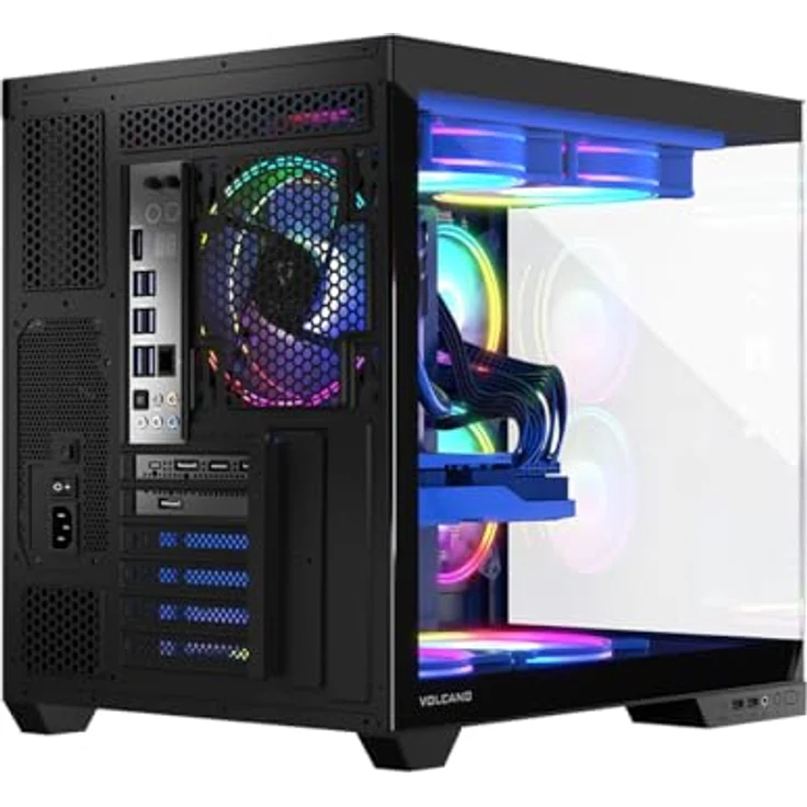 Modecom Volcano Panorama APEX ARGB 5F, mATX/ITX/ATX Midi Tower PC Gehäuse mit RGB-Beleuchtung, grau – Bild 7