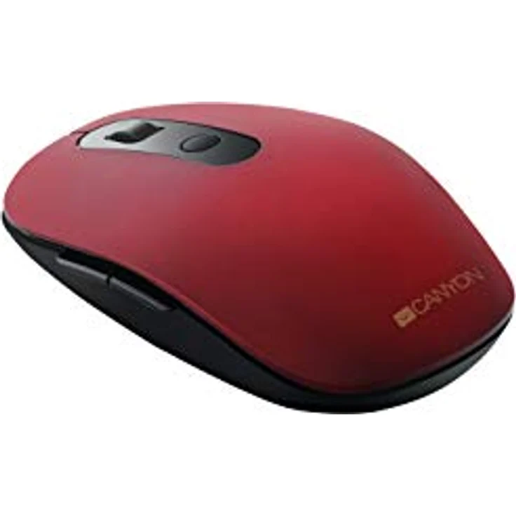 CANYON W009R, Kabellose Bluetooth Maus mit 1600 DPI, leisen Klick und minimalistischen Design, rot – Bild 2