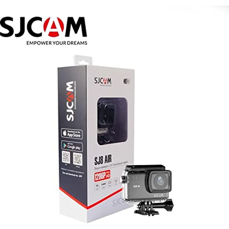 SJCAM SJ8 Air, Action Kamera mit 2.33" Display, 160° Weitwinkelobjektiv, 8X Digital Zoom, Bewegungserkennung, 240fps H.265, 1200mAh Akku, Schwarz – Bild 4