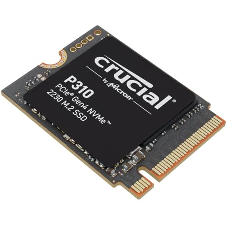 Crucial P310 SSD 1TB M.2 2230 PCIe Gen4 NVMe Interne SSD, bis 7.100 MB/s, mit Steam Deck, ASUS ROG Ally, MSI Claw & Microsoft Surface kompatibel - CT1000P310SSD2, extrem schnelle Lesegeschwindigkeiten bis zu 7.100 MB/s