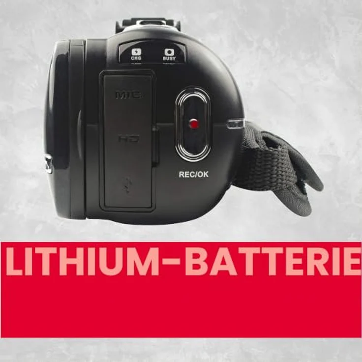AgfaPhoto Realimove CC2700 Camcorder, 2,7K Ultra HD, 3" IPS-Touchscreen, 18-facher Digitalzoom, LED-Licht, Fernbedienung, Schwarz – Bild 4