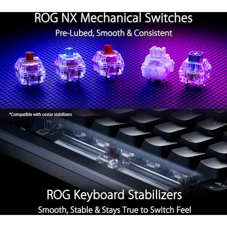 ASUS ROG Azoth - Tastatur - 75%, hot-swappable, 90MP031A-BKFA10 – Bild 5