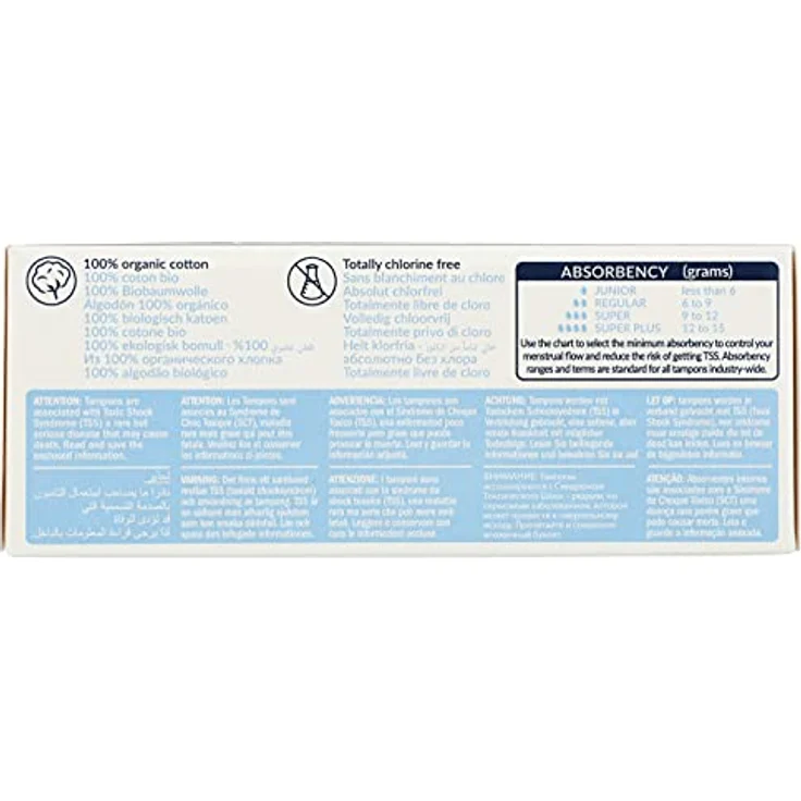 Natracare Organic Non Applicator Tampons Regular 20 Per Pack - 100% Bio-Baumwolle, chlorfrei, biologisch abbaubar - Preisvergleich – Bild 2