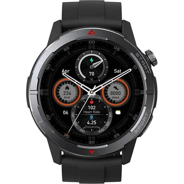 Zeblaze Stratos 3 Ultra Smartwatch, MIL-STD 810H, wasserbeständig bis 5 ATM, GPS, Schwarz