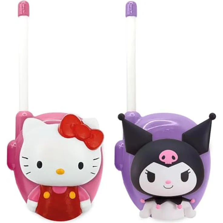Kids Euroswan Hello Kitty und Freunde 3D Walkie Talkie, pink, für Kinder ab 3 Jahren, batteriebetrieben, robustes Design für zwei Spieler
